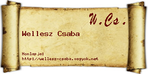 Wellesz Csaba névjegykártya